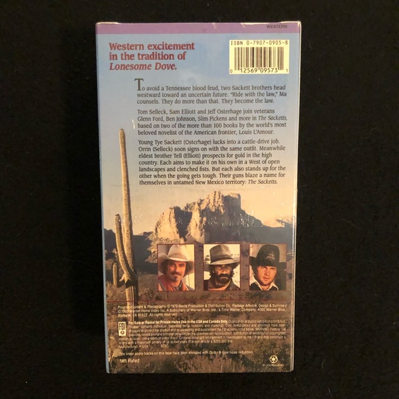 NIB - Two VHS Set of Louis L’Amour’s “The Sacketts” - Never Unwrapped 📼 - Picture 2 of 5